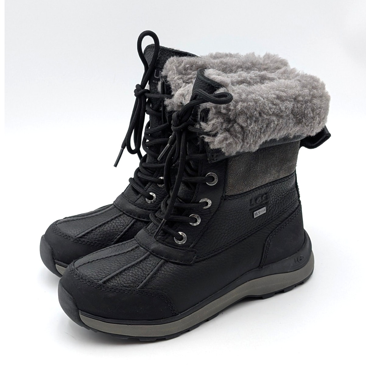 Ugg Adirondack Iii Snow Boots Lace-Up Waterproof Women's Black Size Us5 Eu36